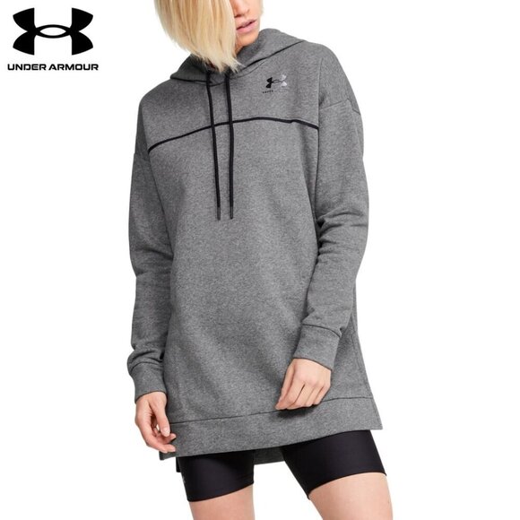 Under Armour Rival Fleece Long-Sleeve Tunic for Ladies - Picture 1 of 7